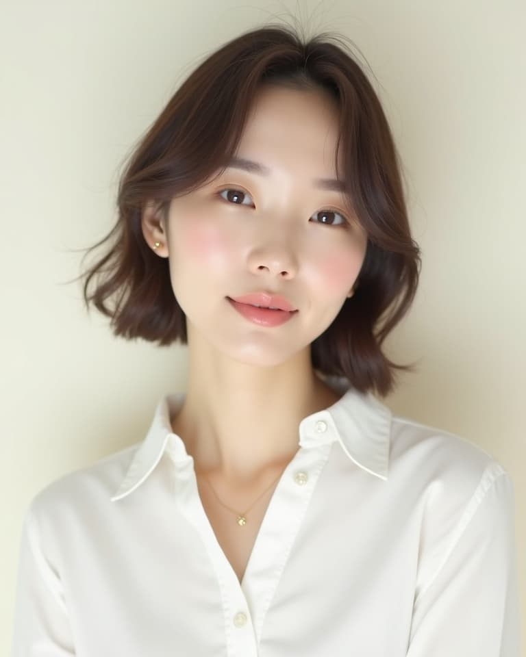 AI portrait — K-beauty glass skin