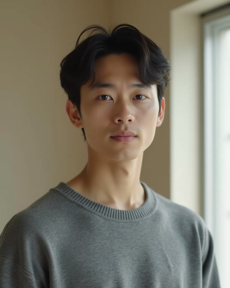 AI portrait — Japanese minimal