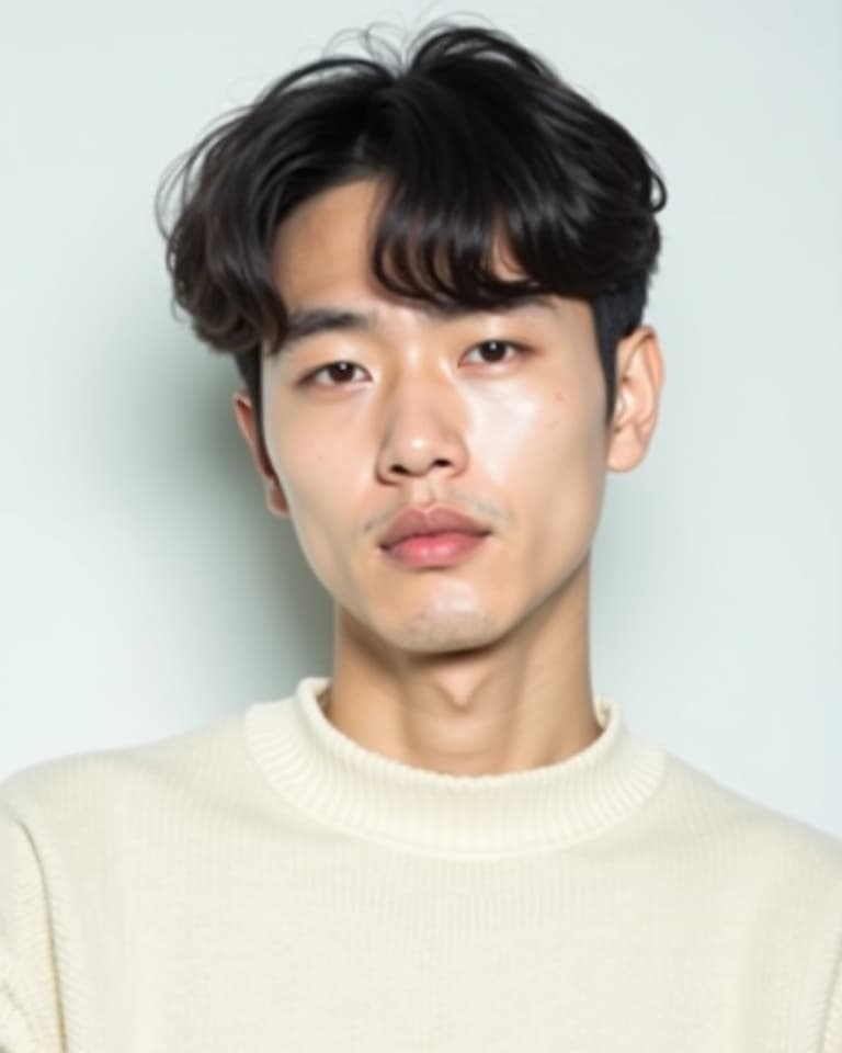 AI portrait — Korean editorial