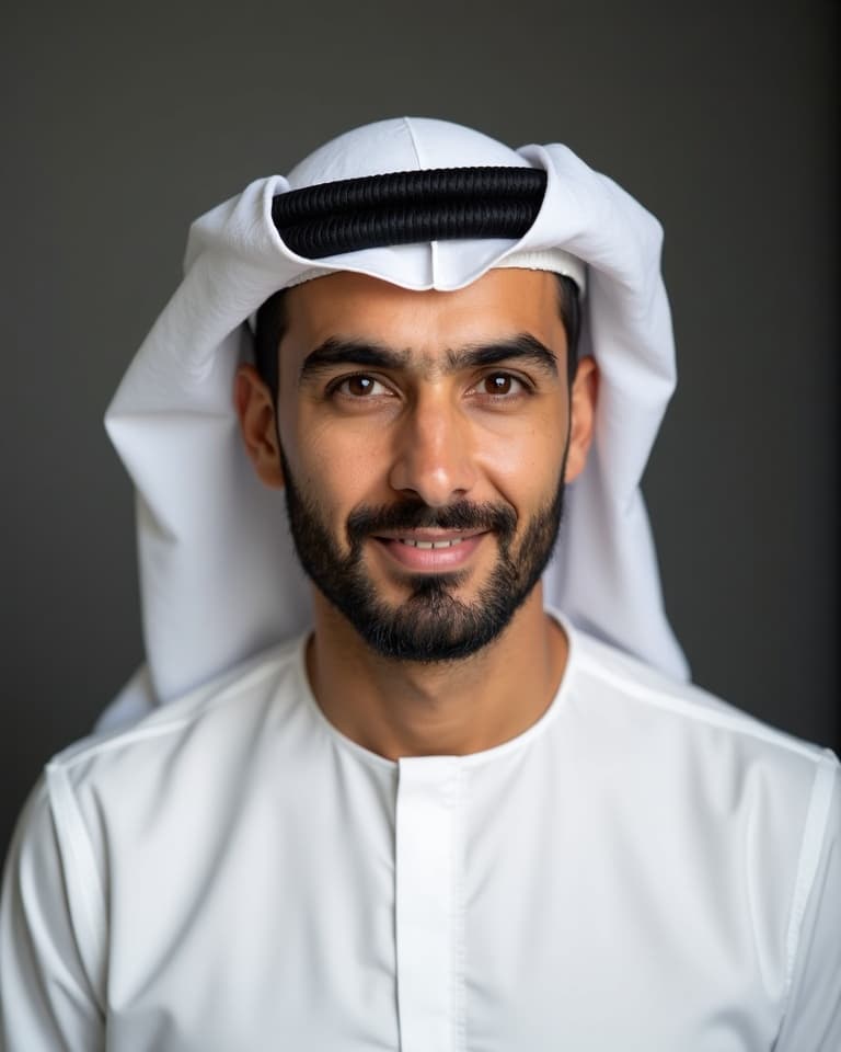 AI portrait — Arabic minimal