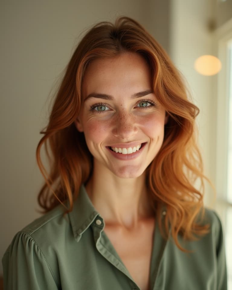 AI portrait — window light