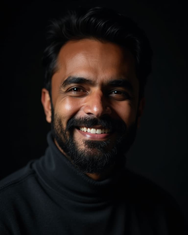 AI portrait — dramatic lighting